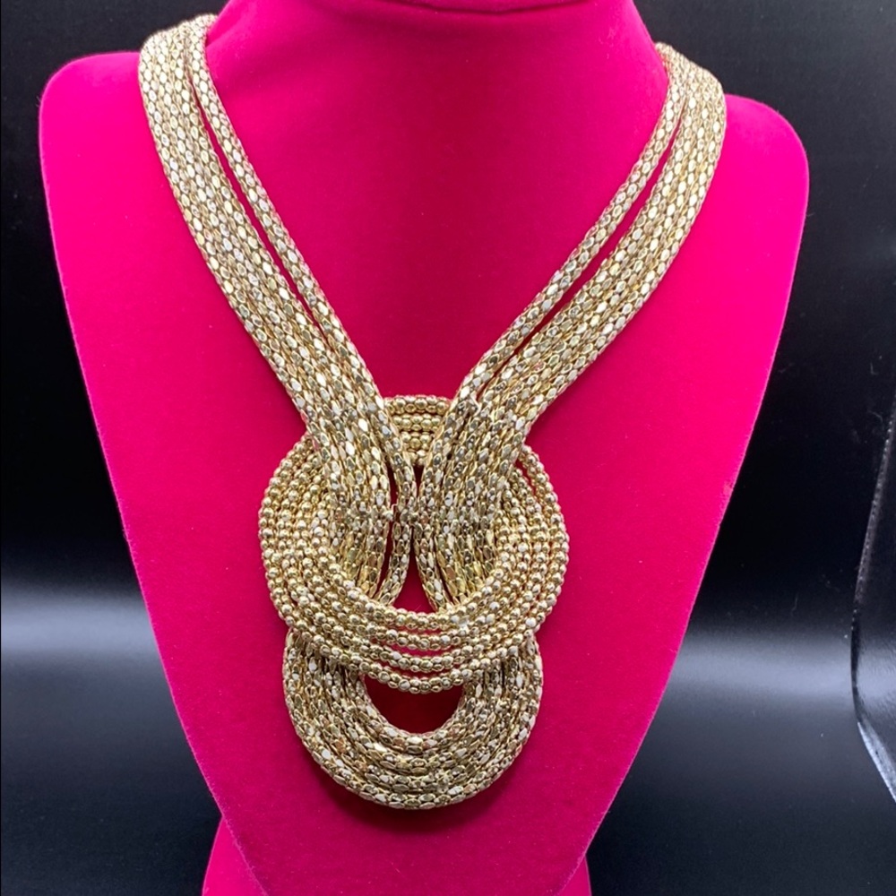 Elegant Gold Vintage Braided Necklace